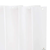 Kuber Industries Heavy Duty PVC Shower Curtain Liner with Hooks|Waterproof PVC & 8 Hooks|Size 203 x 178 CM (White)